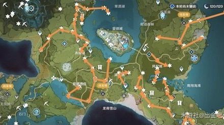 原神-風、岩神瞳快速收集路線