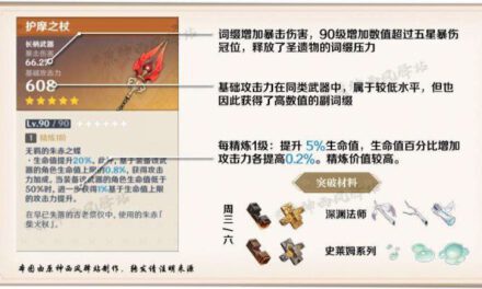 原神-護摩之杖武器強度分析及抽取建議