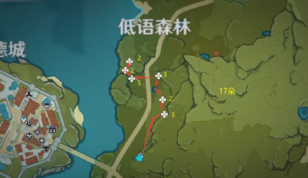 原神-小燈草採集路線規劃