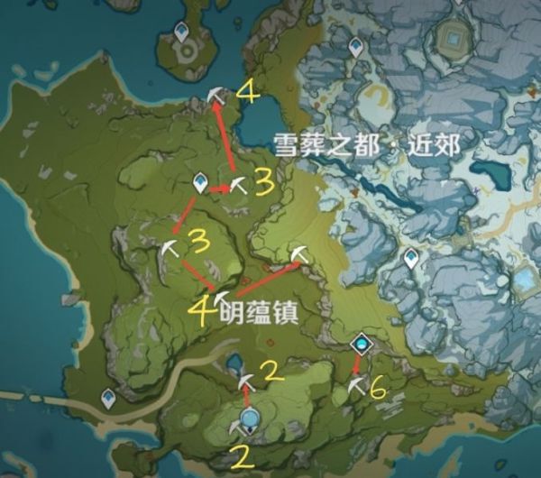 原神-煙緋突破材料夜泊石高效採集路線