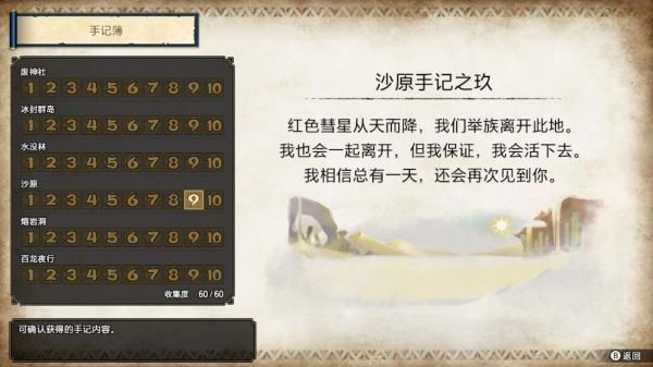 魔物獵人崛起-沙原手記分析