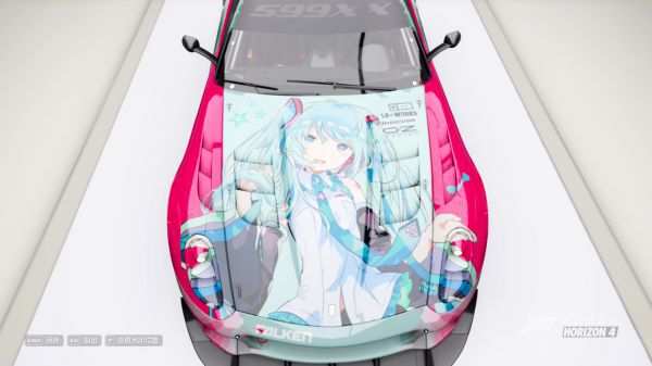 極限競速地平線4-法拉利599XXE初音未來痛車塗裝